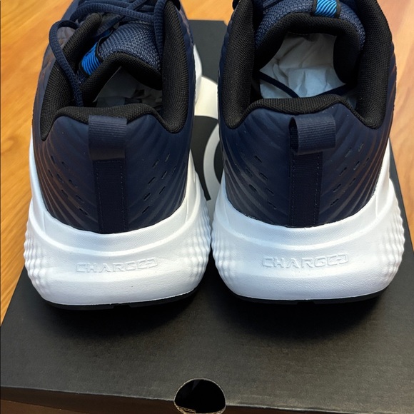 Under Armour UA Charged Commit Sneakers Navy Blue Size 14 - Picture 4 of 5